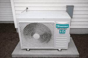 Hisense AOH-36U3T25U inverter heat pump outdoor unit installed in Tacoma WA 98443