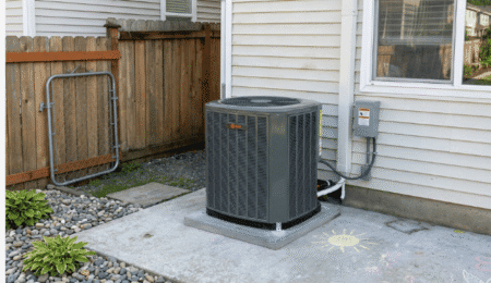 rane furnace and air conditioner installation in Puyallup attic — 98375